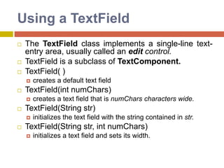 java-Unit4 chap2- awt controls and layout managers of applet | PPTX ...