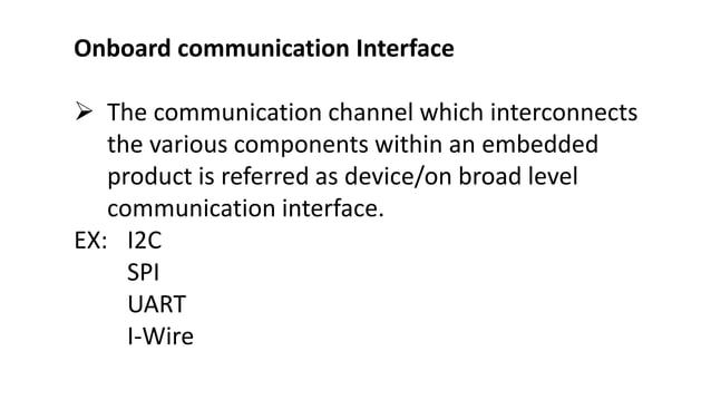 communication interfaces-Embedded real time systems | PDF | Computer ...
