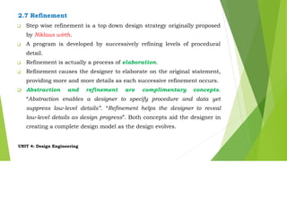 Refinement In Software Engineering UNIT 4 Design Engineering.pptx.pdfhhjjju | PDF