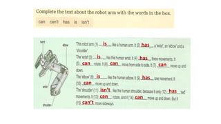 is has
is has
can can can
is
can
has
isn’t has
cancan
can’t
 