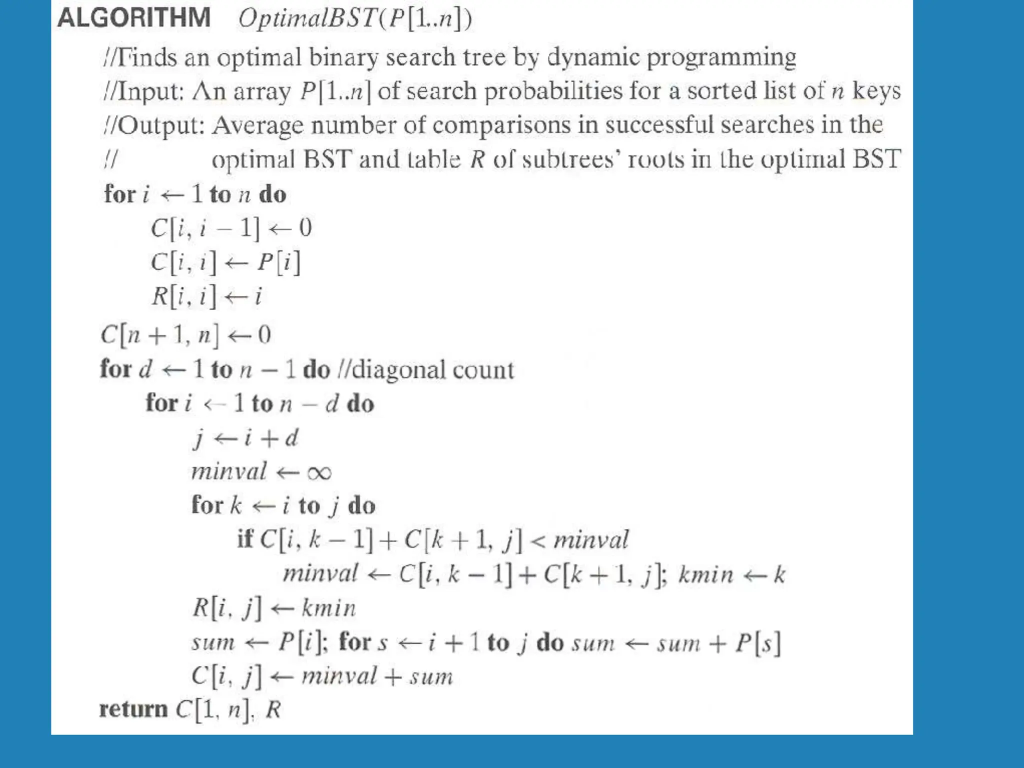 Optimal Binary Search Trees 