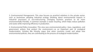 ECOLOGICAL MODERNIZATION NOTES OF SOCIOLOGY | PPTX