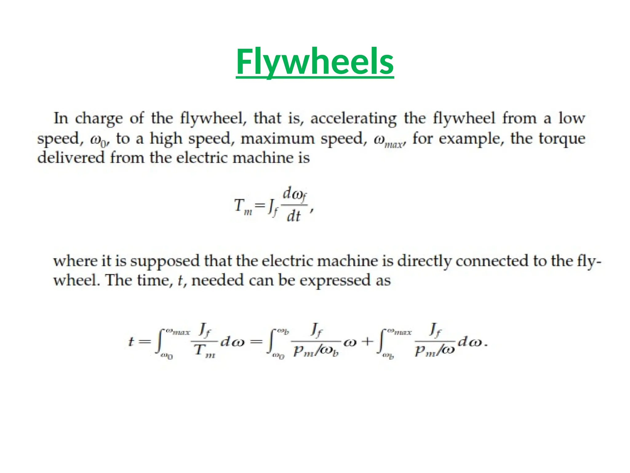 Flywheels
 