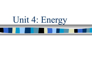 Unit 4: Energy
 