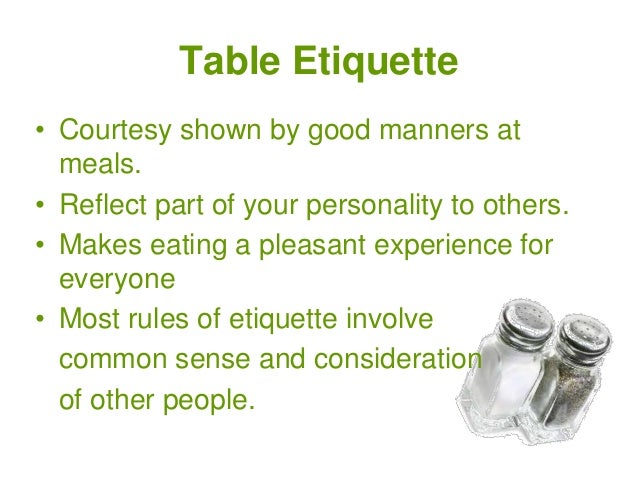 Unit 4 Table Setting and Etiquette Unit 4 Table Setting and Etiquette