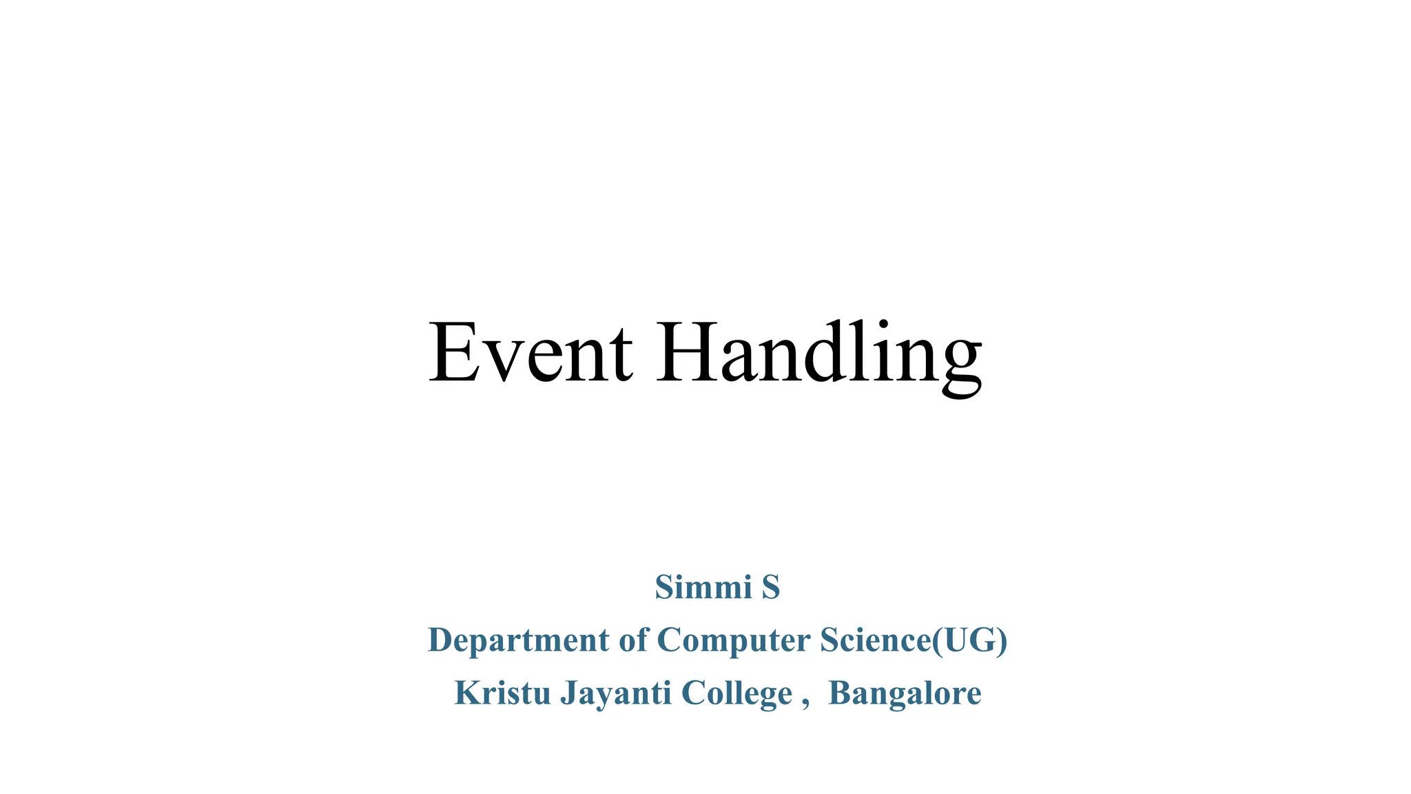 Java Programming :Event Handling(Types of Events) | PDF | Programming ...