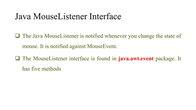 Java Programming :Event Handling(Types of Events) | PDF | Programming ...