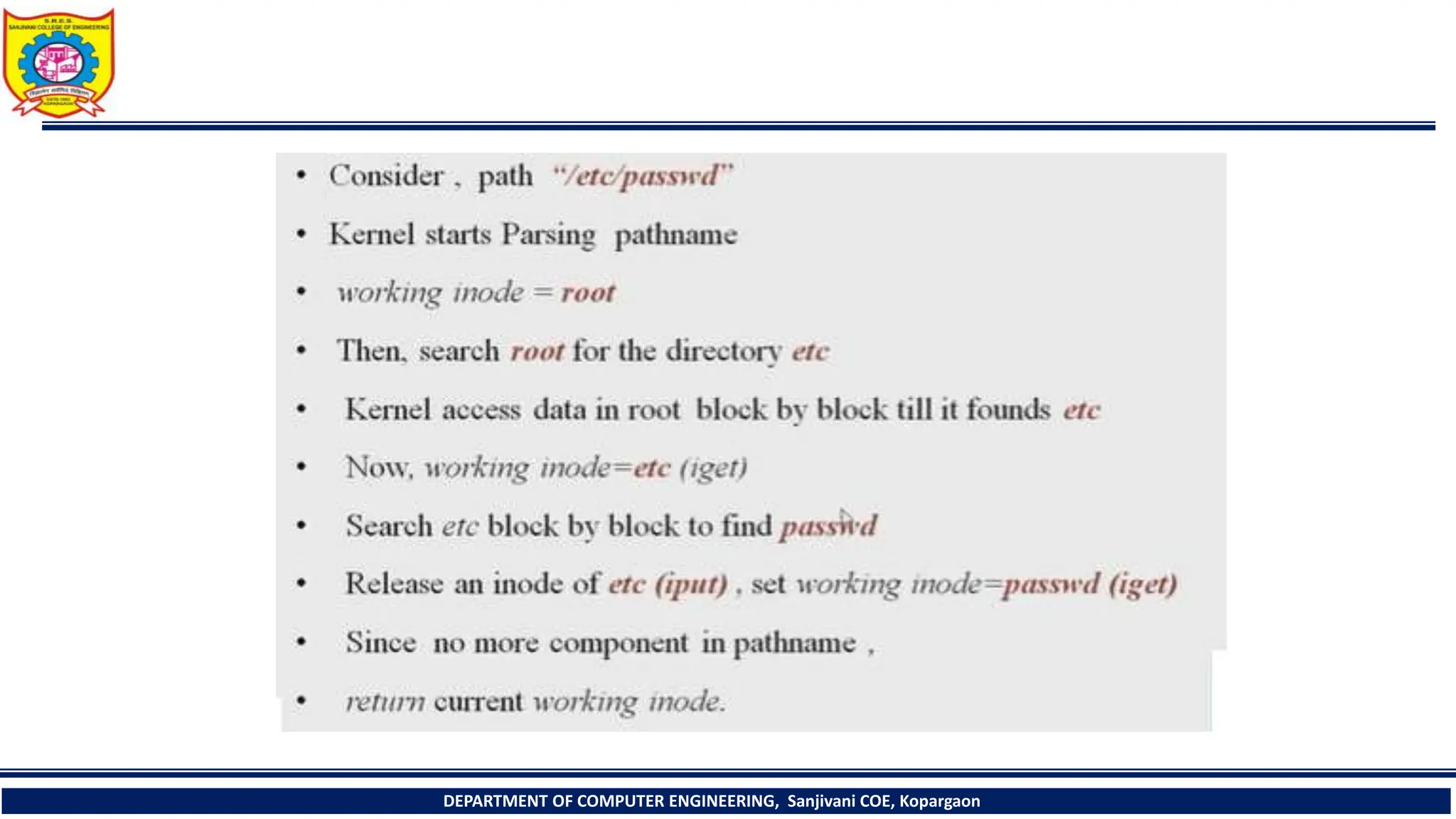 DEPARTMENT OF COMPUTER ENGINEERING, Sanjivani COE, Kopargaon
 