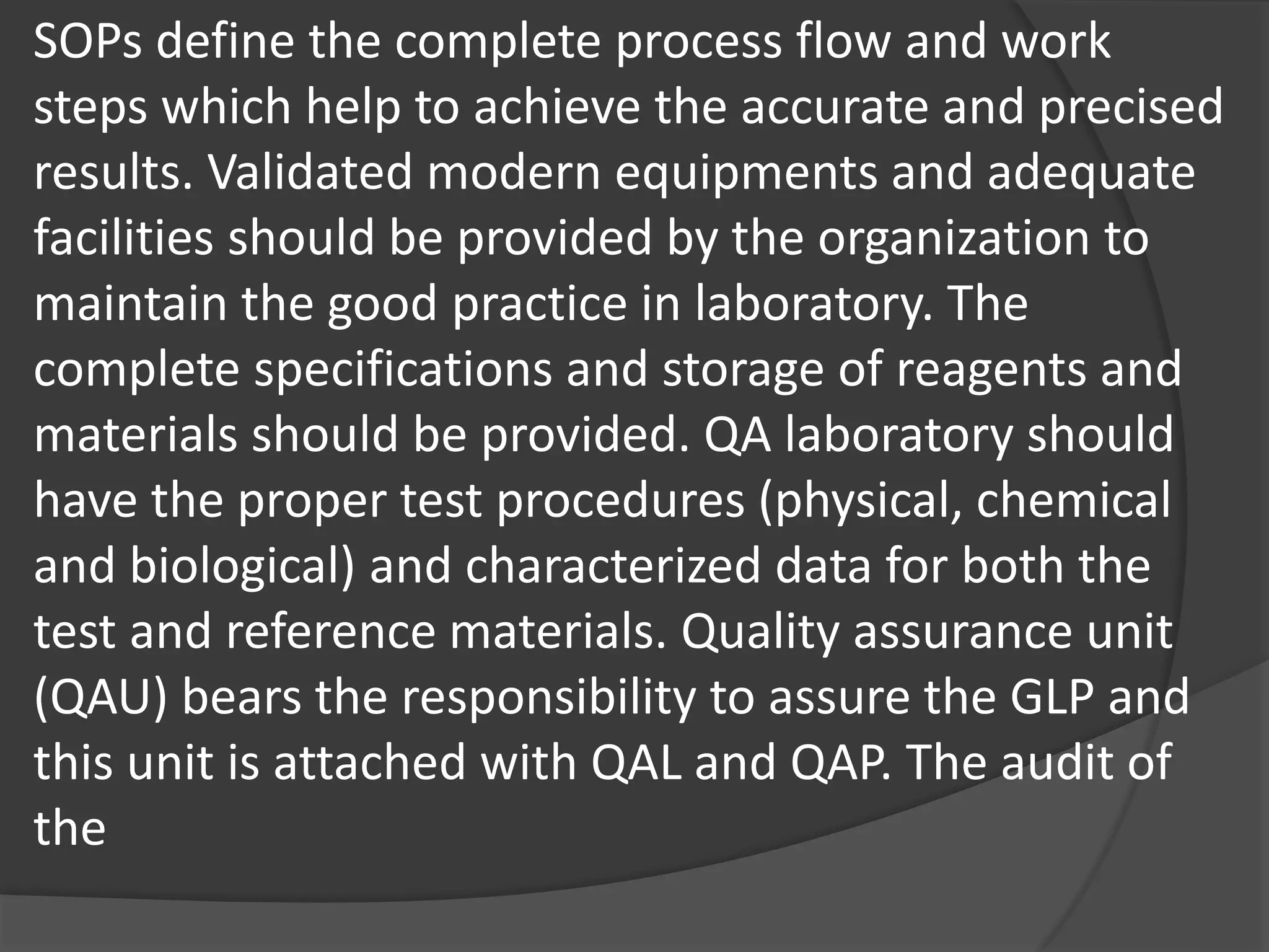 Quality management systems