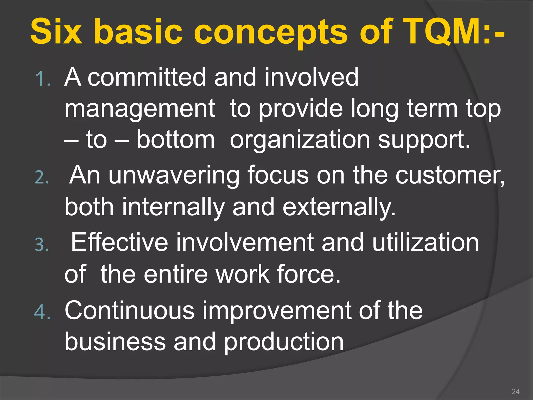 Quality management systems