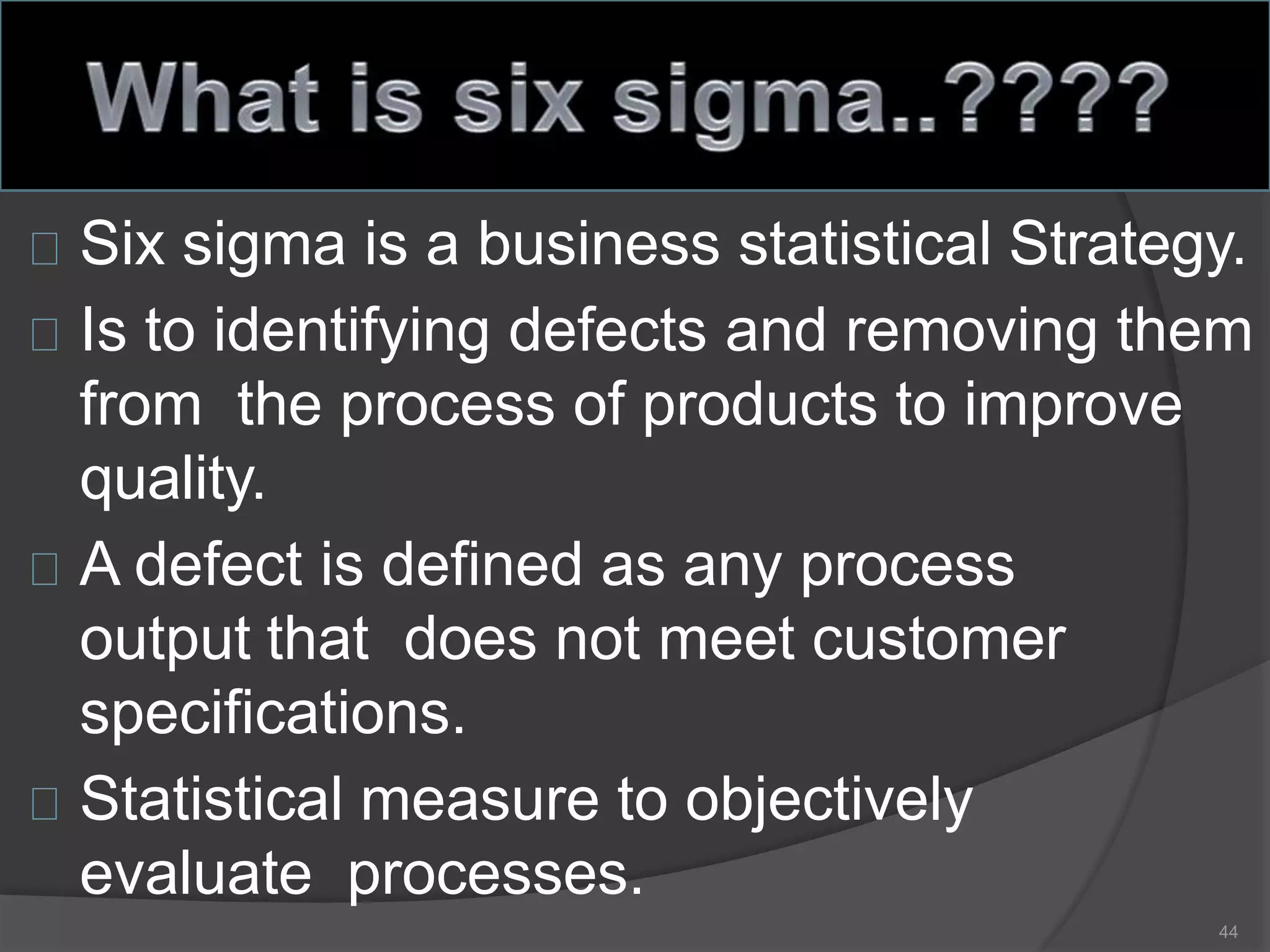 Quality management systems