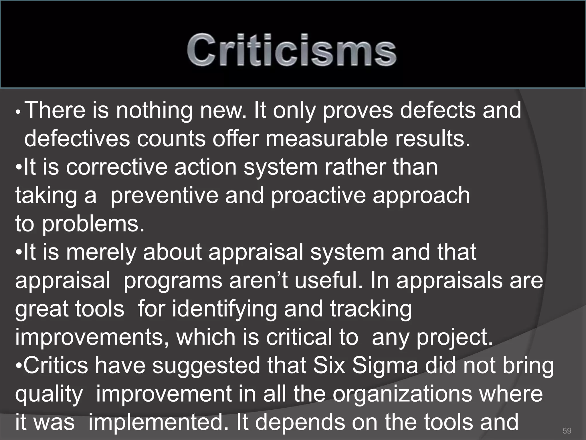 Quality management systems