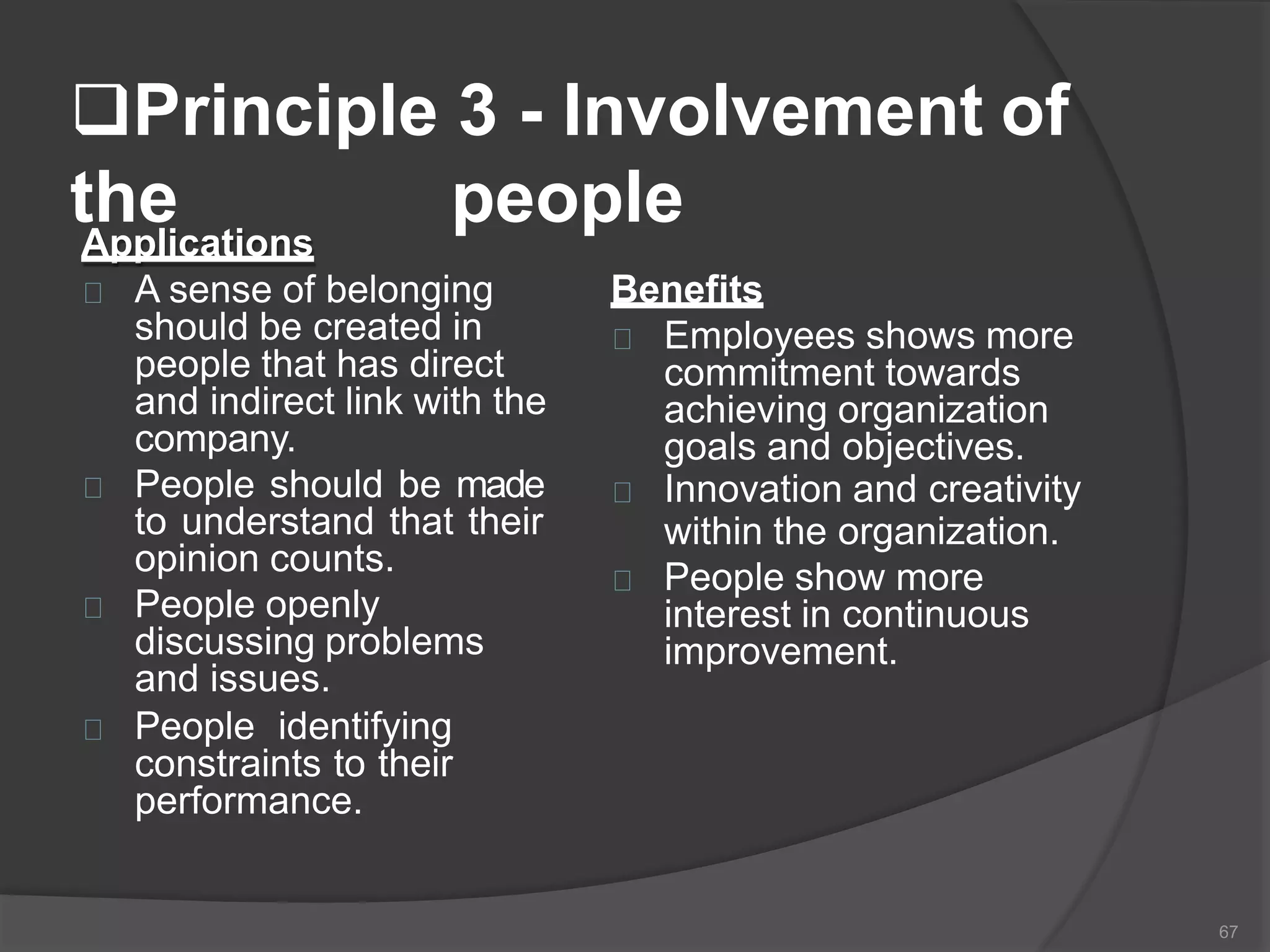 Quality management systems