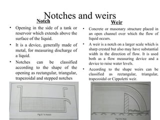 Stepped Triangular Notch Examples Fluid Dynamics Bernoulli’s theorem venturimeter, orifice meter, pitot ...