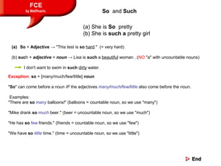 Countable Exeption Unit 4 Grammar Contents | PPT