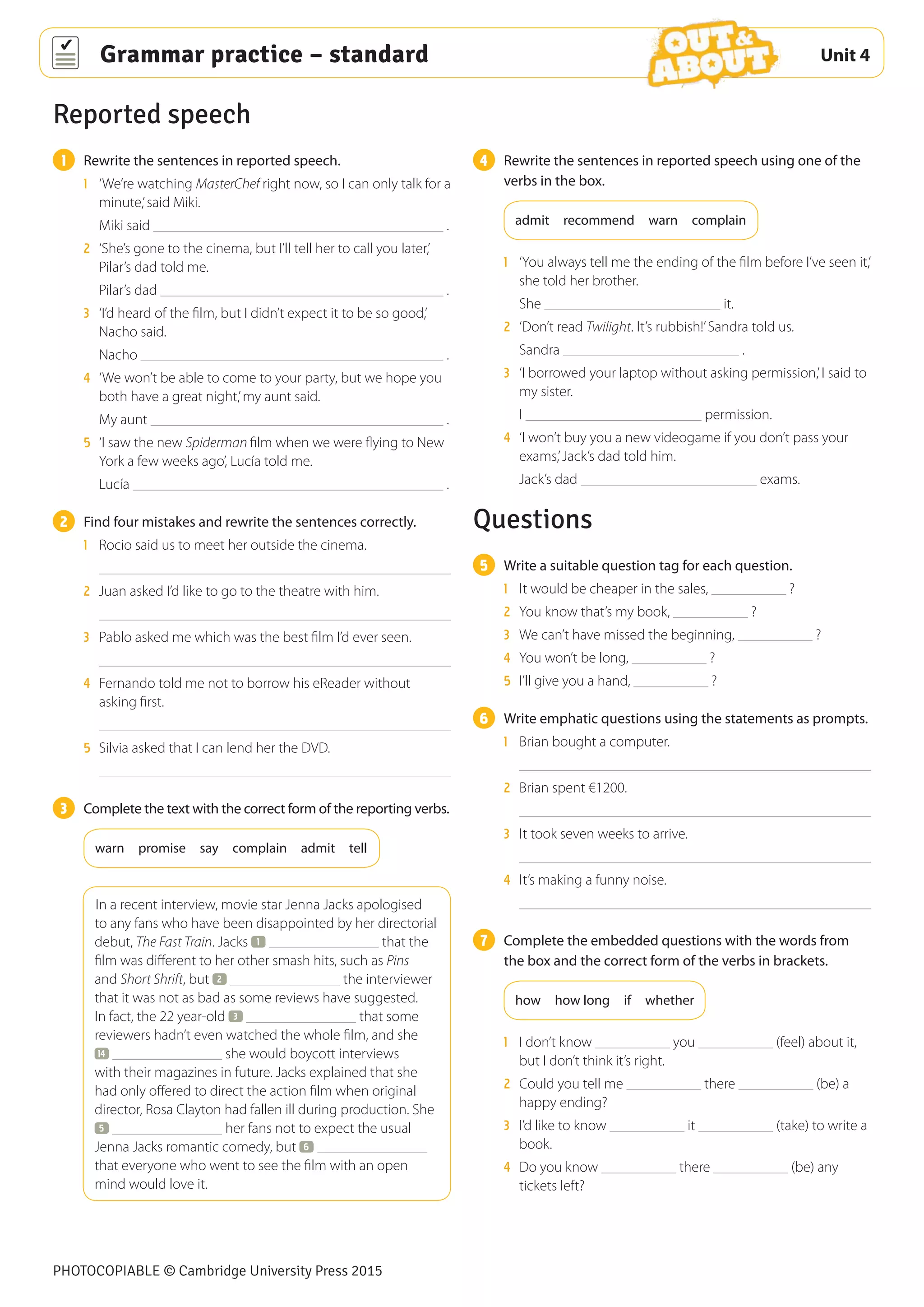 Unit 4 Grammar Practice Standard Pdf
