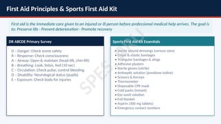 Basic First Aid In Sports Comprehensive Guide to Common Sports Injuries and First Aid Management ...