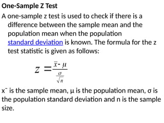 One Z Test Examples STATS 505: Unit 4: Hypothesis testing.pptx