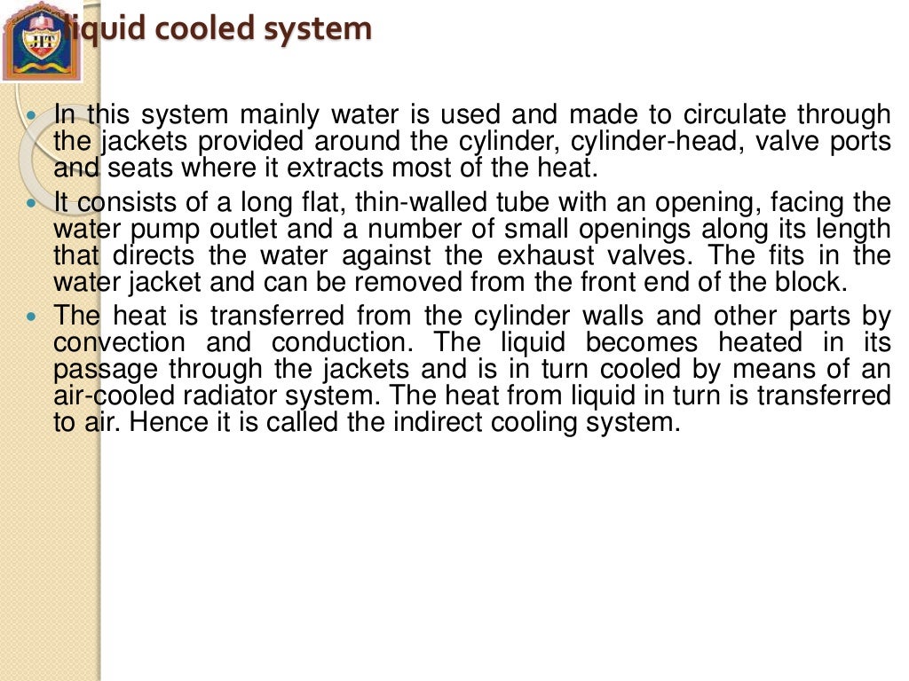 cooling and lubrication system