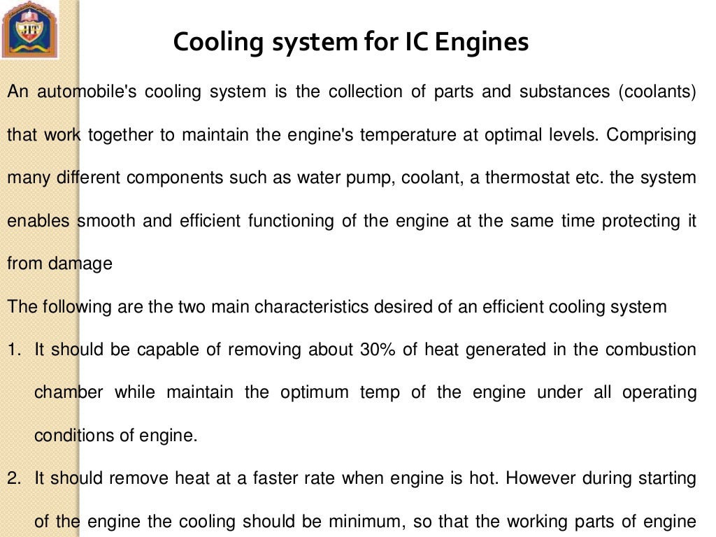 cooling and lubrication system