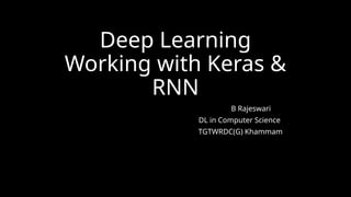 Deep Learning – Introduction to Keras & Recurrent Neural Networks (LSTM ...