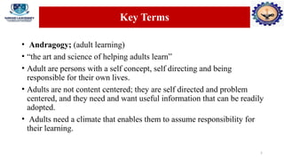 Unit 4 Learning Theories and Characteristerics of Adult Learners.pptx