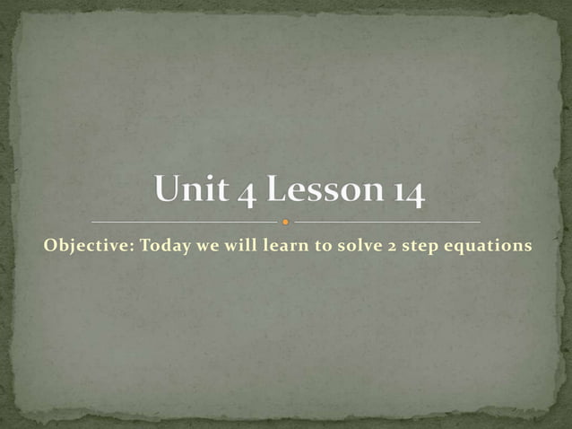 Unit 4 lesson 14 | PPT