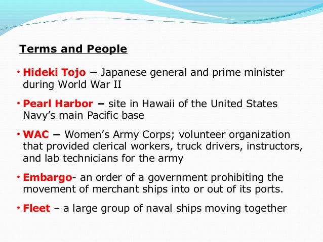 Unit 4 Lesson 2 America Enters The War