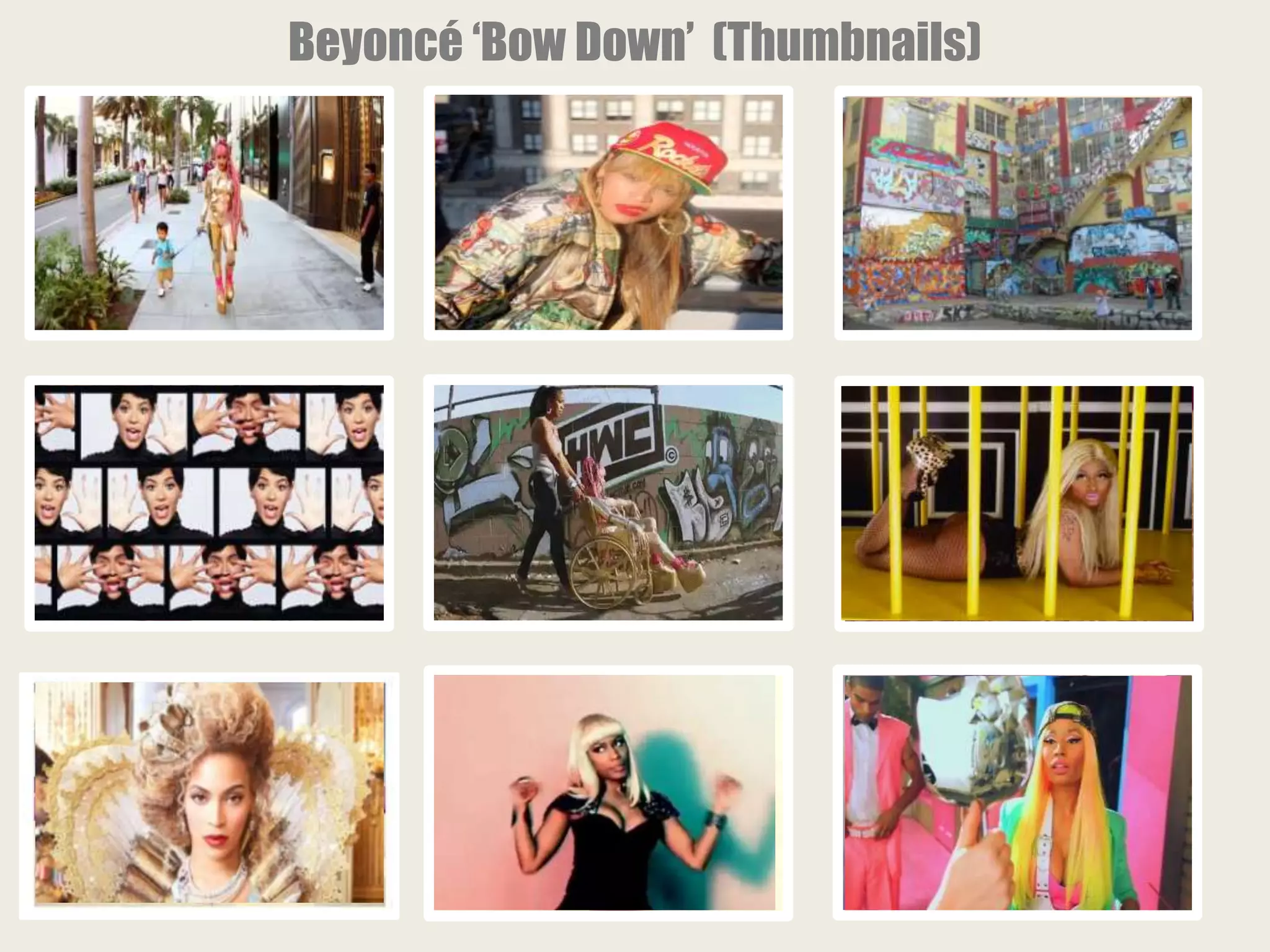 Beyoncé ‘Bow Down’ (Thumbnails)
 