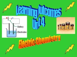 Learning Outcomes Unit 4  Electric Chemistry 