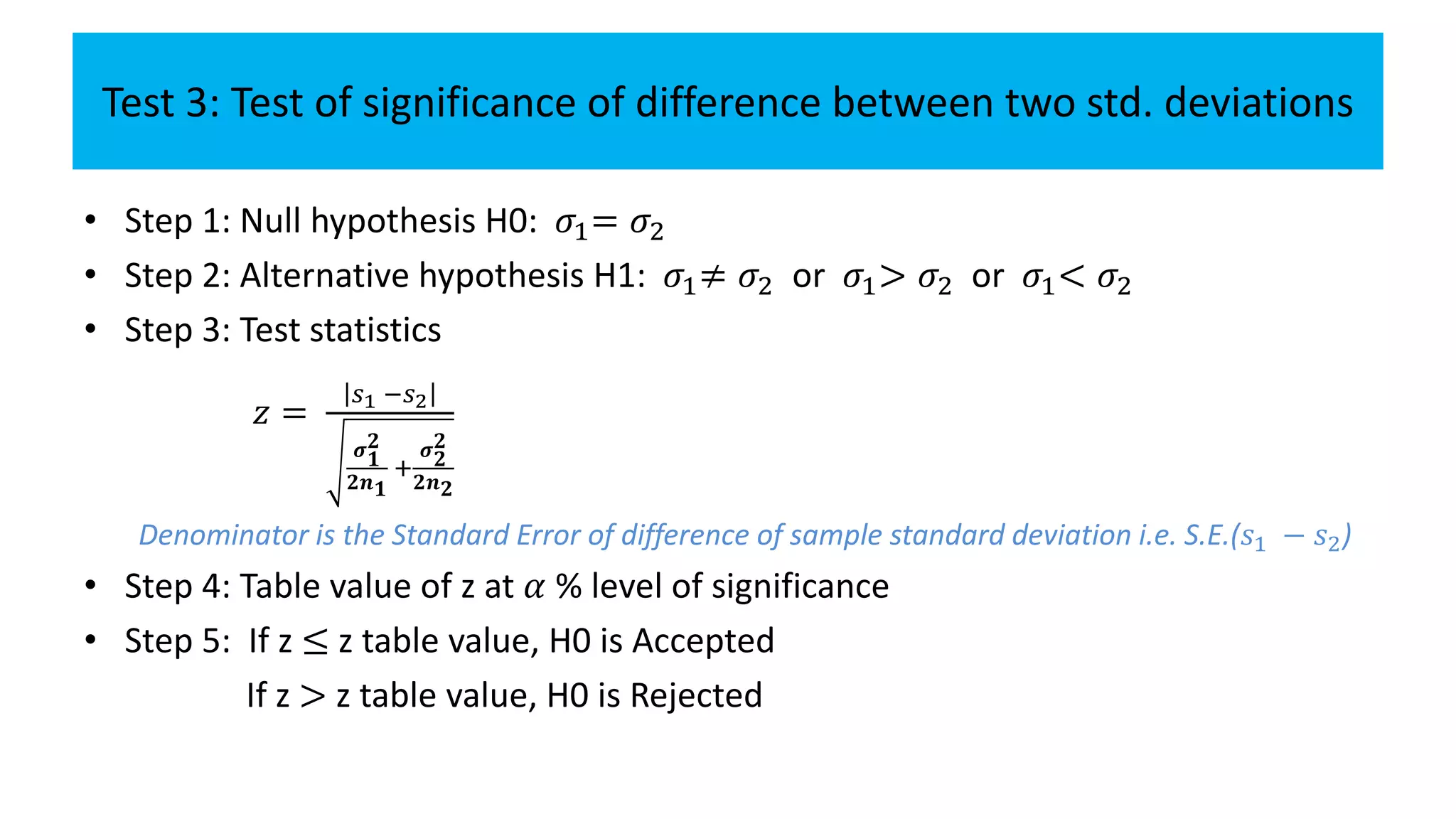Testing of hypothesis - large sample test | PPTX