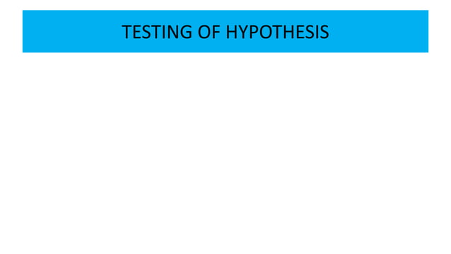 Testing of hypothesis - large sample test | PPTX