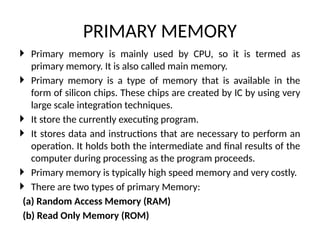 Unit 4 Memory Organization_Computer Organization and Architecture | PPTX