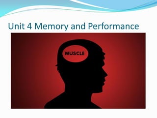 Unit 4 Memory and Performance
 