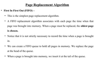 Unit 4_ Memory Management Memory ManagementMemory ManagementMemory ...