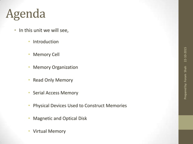 Memory Organization | Computer Fundamental and Organization | PPT