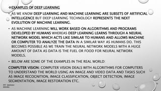 That Represent Deep Learning Machine Learning Unit 4 Semester 3 MSc IT Part 2 Mumbai University | PPTX