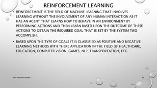 Machine Learning Unit 4 Semester 3 MSc IT Part 2 Mumbai University | PPTX