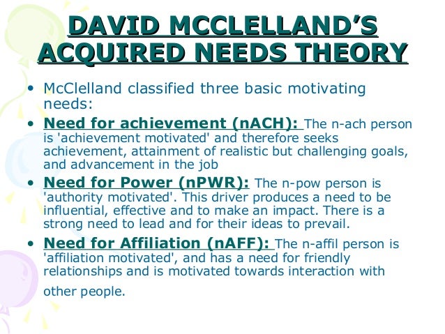 David mcclelland theory