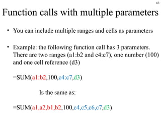 Text Function For Multiple Range Unit 4 ms excel of class 8 | PPT