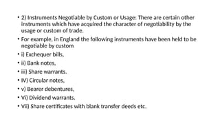 Comprehensive Overview of the Negotiable Instruments Act, 1881 ...