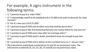 Agree Instrument Example Comprehensive Overview of the Negotiable Instruments Act, 1881 ...