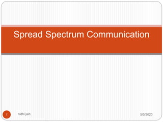 spread spectrum in digital communication | PPTX