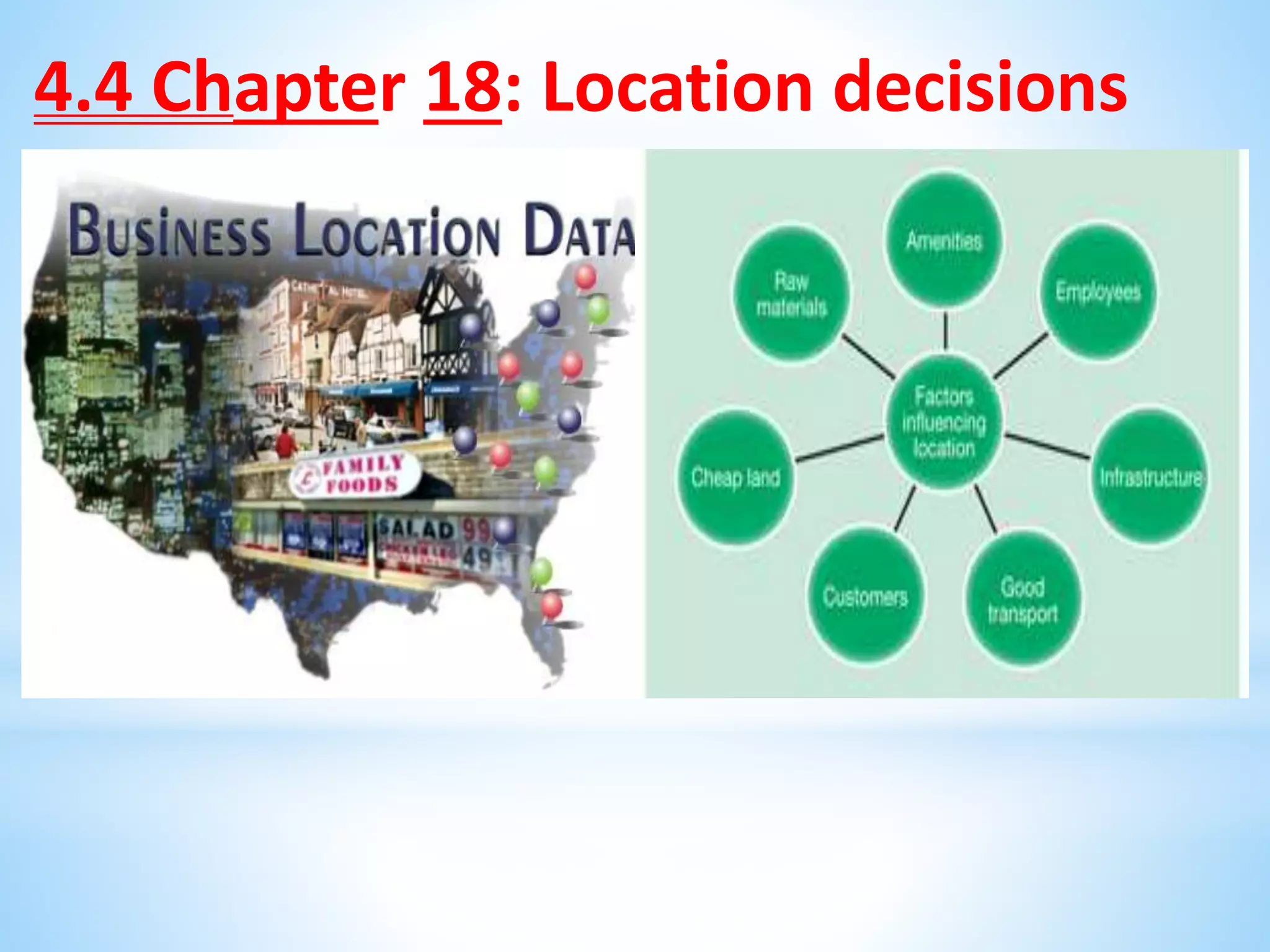 4.4 Chapter 18: Location decisions
 