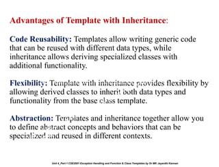 Unit 4_Part 1 CSE2001 Exception Handling and Function Template and ...
