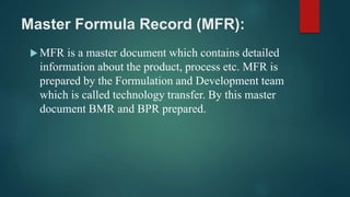 Documentation in pharmaceutical industry | PPTX
