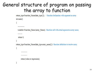 Basics of array in C. 1D array and 2D C | PPT