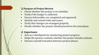 Comprehensive Guide to Project Review, Tracking, and Recovery Processes ...
