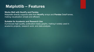 data visualization using python matplotlib library |... Comprehensive Guide to Data Visualization Using Python Libraries | PPTX