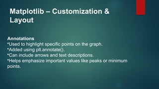 Comprehensive Guide to Data Visualization Using Python Libraries | PPTX